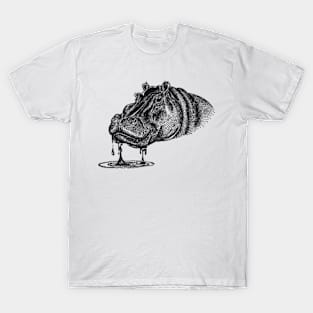 Hippo Dot Drawing T-Shirt